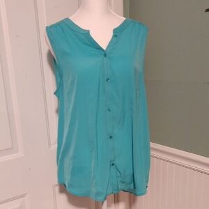 American Eagle Outfitters Teal Blue Green Sleeveless Top Large